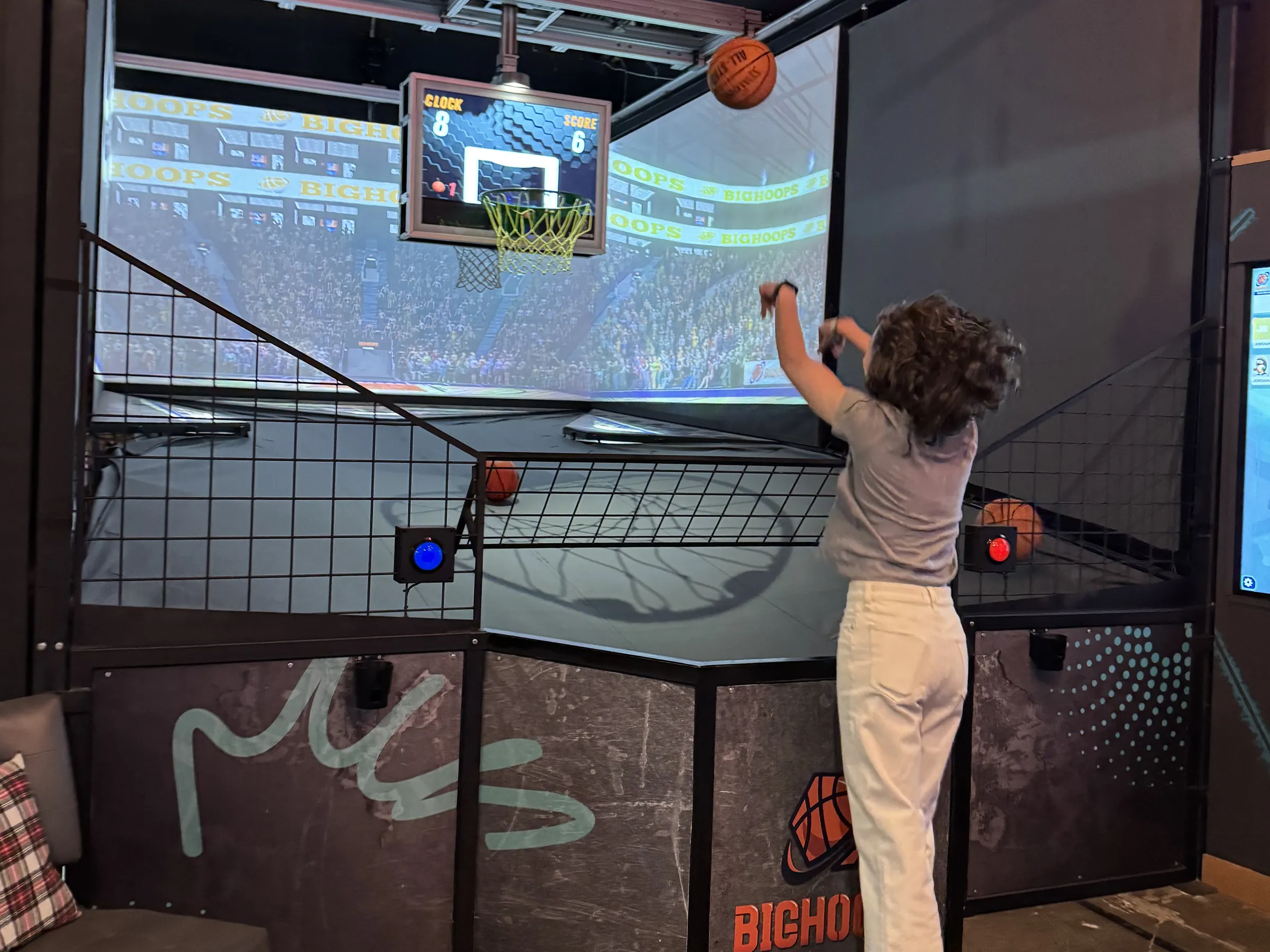 Players enjoying BigHoops at Electric Sports Social in Sandy Springs