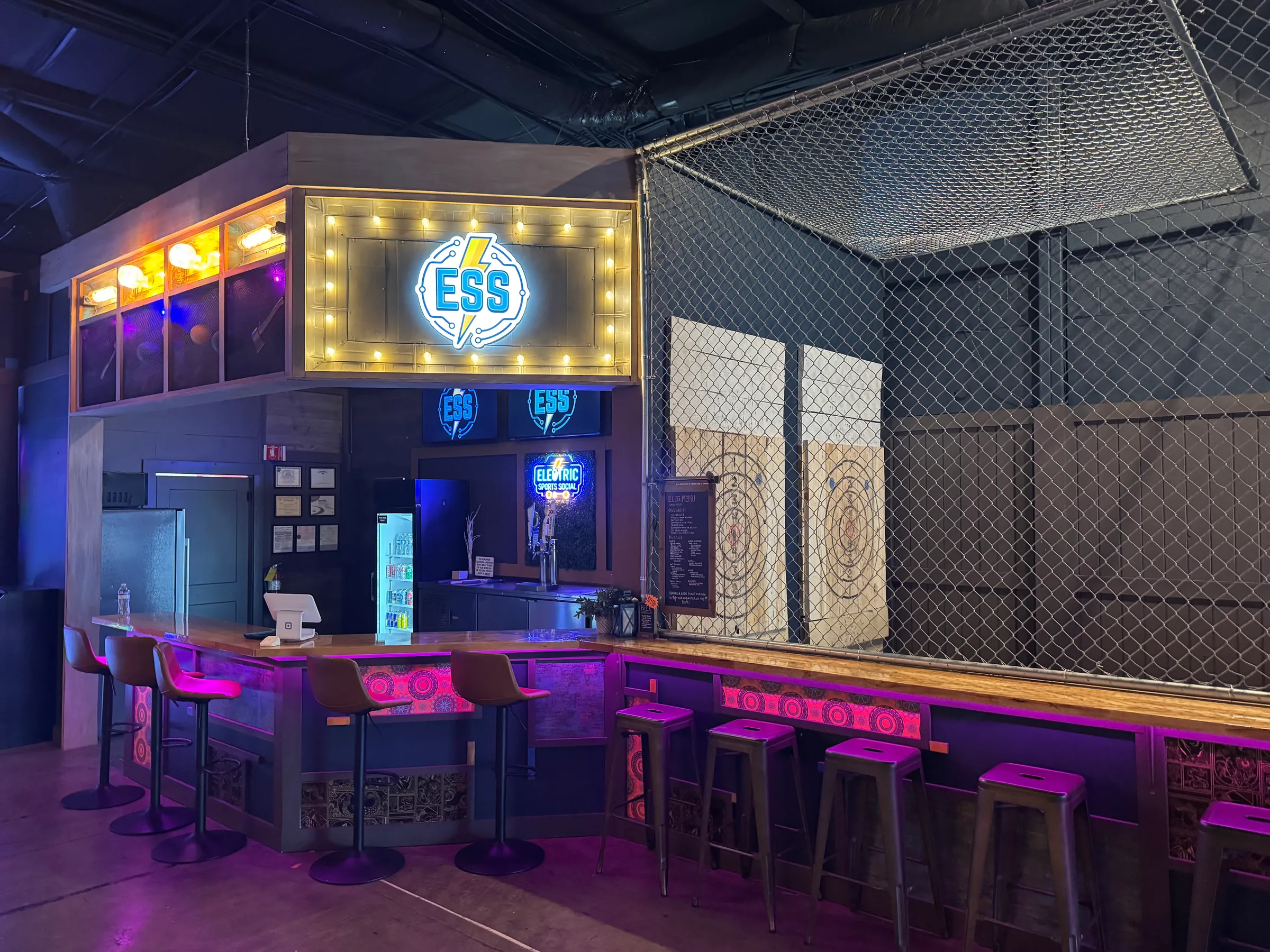 The bar at Electric Sports Social