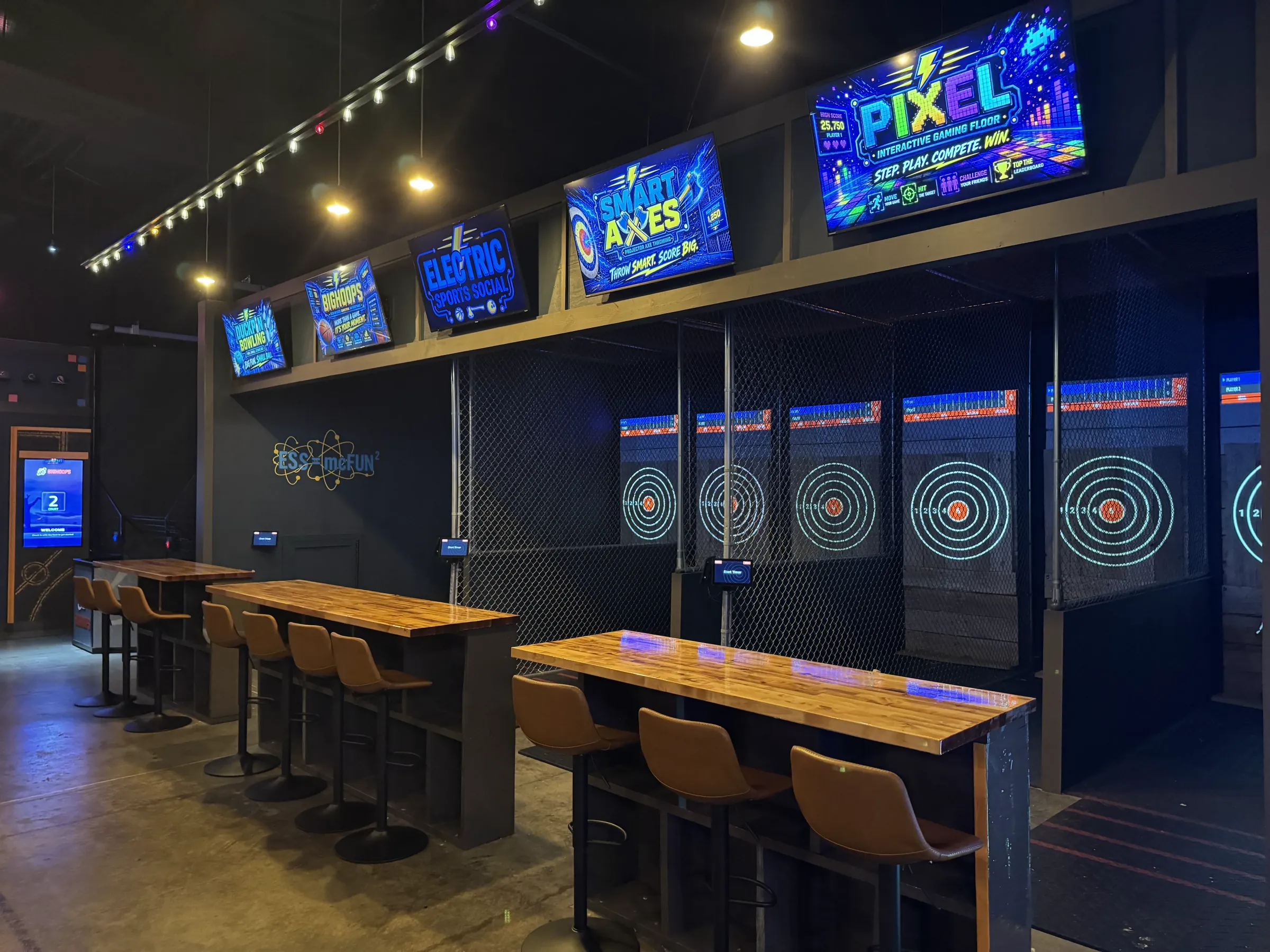 Smart Axes lanes at Electric Sports Social